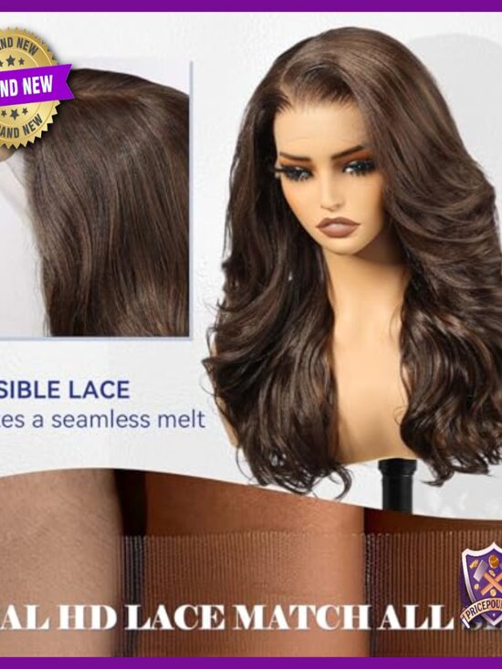 24 Inch Long Curly Synthetic Lace Front Wig, Glueless Daily Wear main image 6